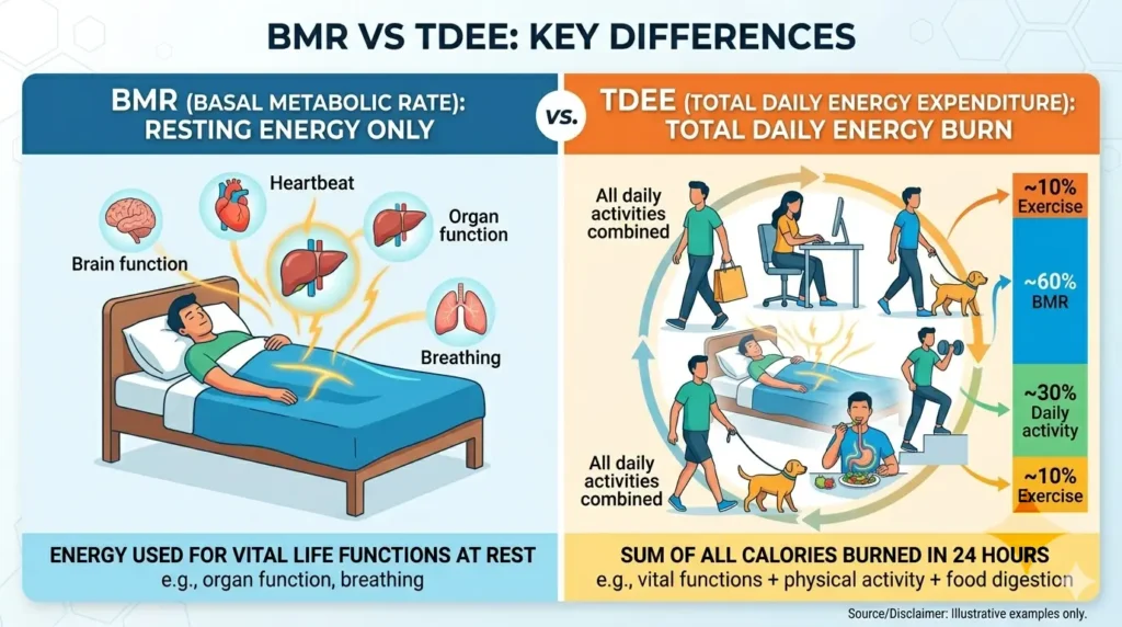 BMR vs TDEE: Key Differences