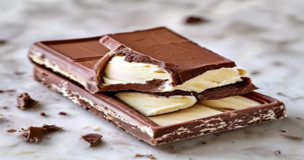 Klondike ice cream bar with chocolate coating and vanilla ice cream center