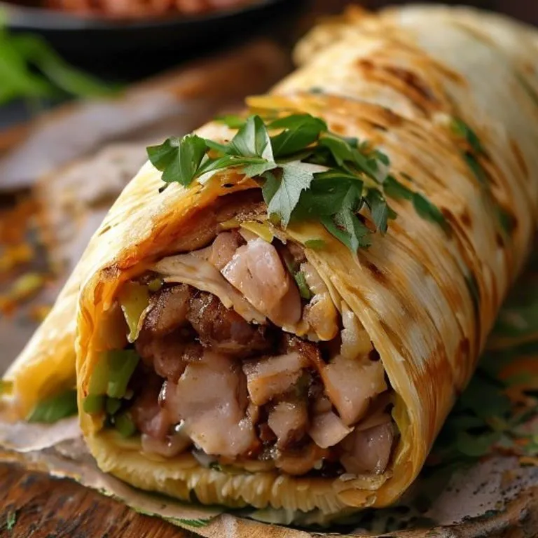 Pork tamale wrapped in corn husk showing steamed masa dough and pork filling