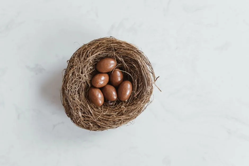 Unwrapped Reese's peanut butter egg showing the filling