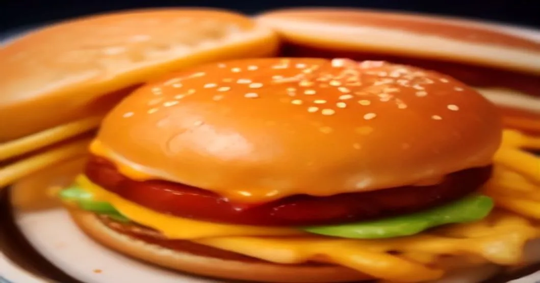 Whataburger cheeseburger with a side of fries